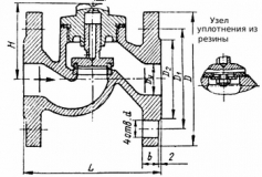Клапан обратный чугунный 16ч3р (бр) Ру16